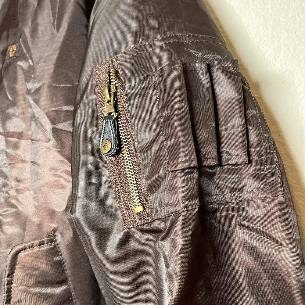 New Southpole Boys Brown Bomber Jacket Lined size S 8-10
